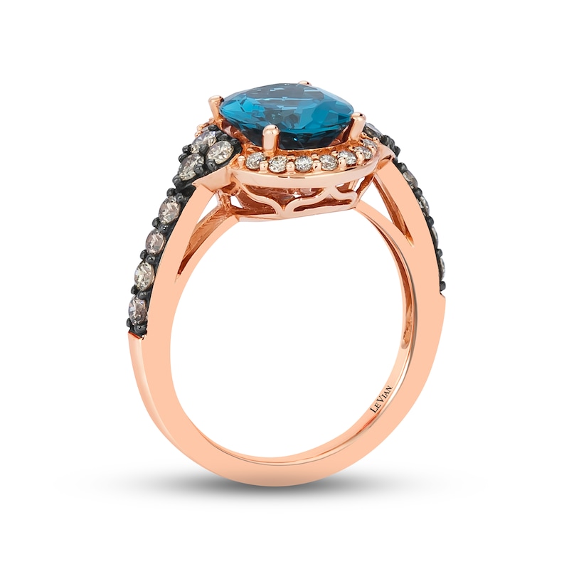 Previously Owned  Le Vian Topaz Ring 1/2 carat tw Diamonds 14K Strawberry Gold