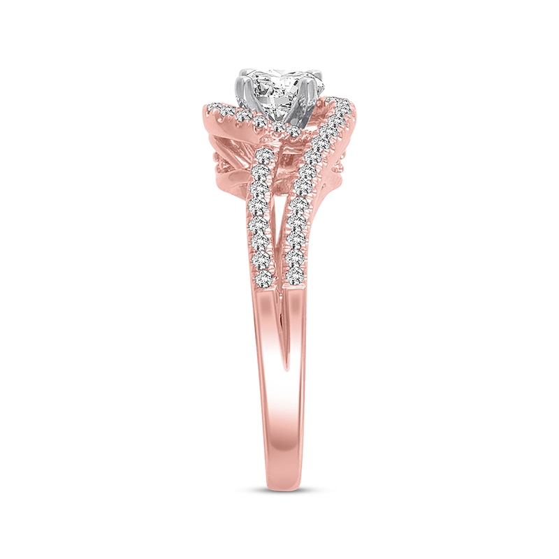 Main Image 2 of Previously Owned Ever Us Diamond Engagement Ring 1 ct tw Round-cut 14K Rose Gold