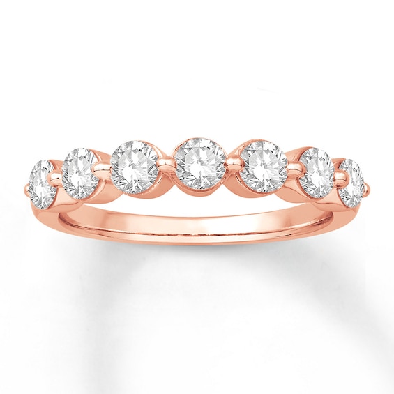 Previously Owned Diamond Anniversary Band 1 ct tw Round-cut 14K Rose Gold