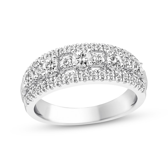 Previously Owned Diamond Anniversary Band 1 ct tw Round-cut 14K White Gold