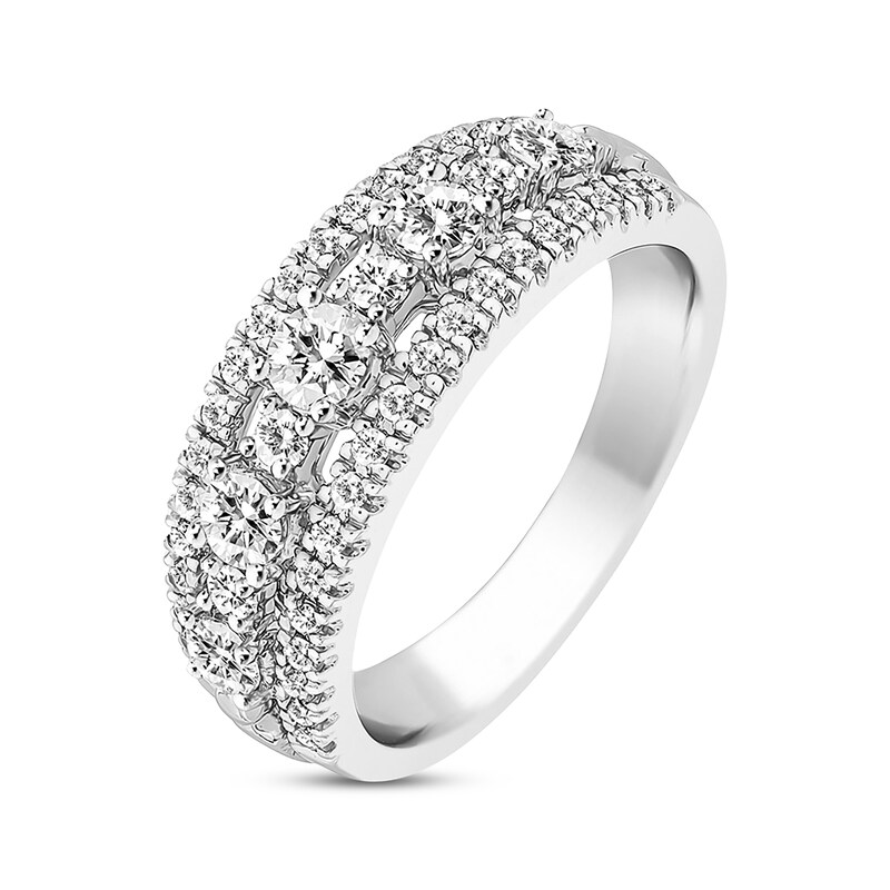 Main Image 2 of Previously Owned Diamond Anniversary Band 1 ct tw Round-cut 14K White Gold