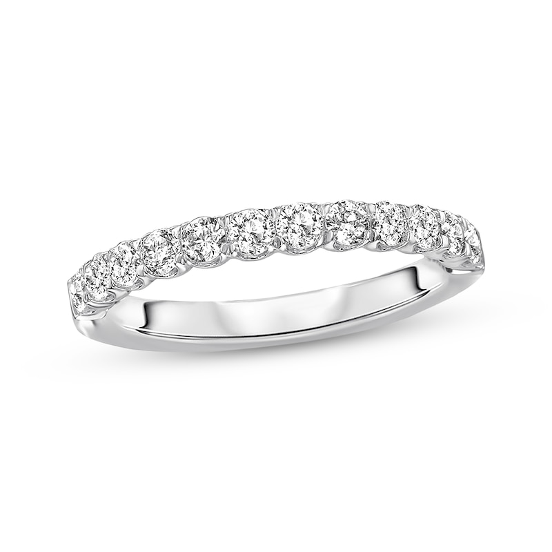 Main Image 1 of Previously Owned Diamond Wedding Band 1/2 carat tw Round 14K White Gold