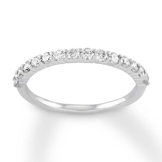 Previously Owned Diamond Wedding Band 1/2 carat tw Round 14K White Gold