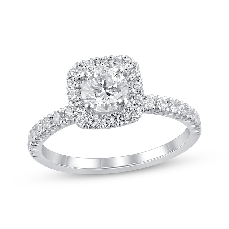 Main Image 1 of Previously Owned Diamond Engagement Ring 1-1/5 ct tw 14K White Gold
