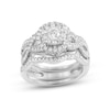 Thumbnail Image 1 of Previously Owned Diamond Bridal Set 1-1/5 ct tw Round-cut 14K White Gold