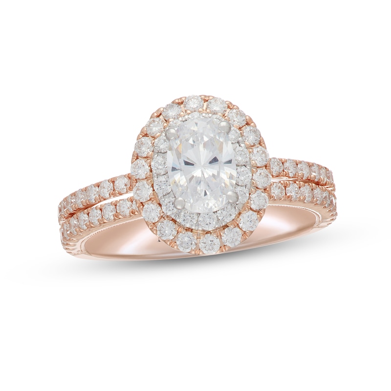 Previously Owned Neil Lane Diamond Engagement Ring 1-3/4 ct tw Oval/Round 14K Two-Tone Gold