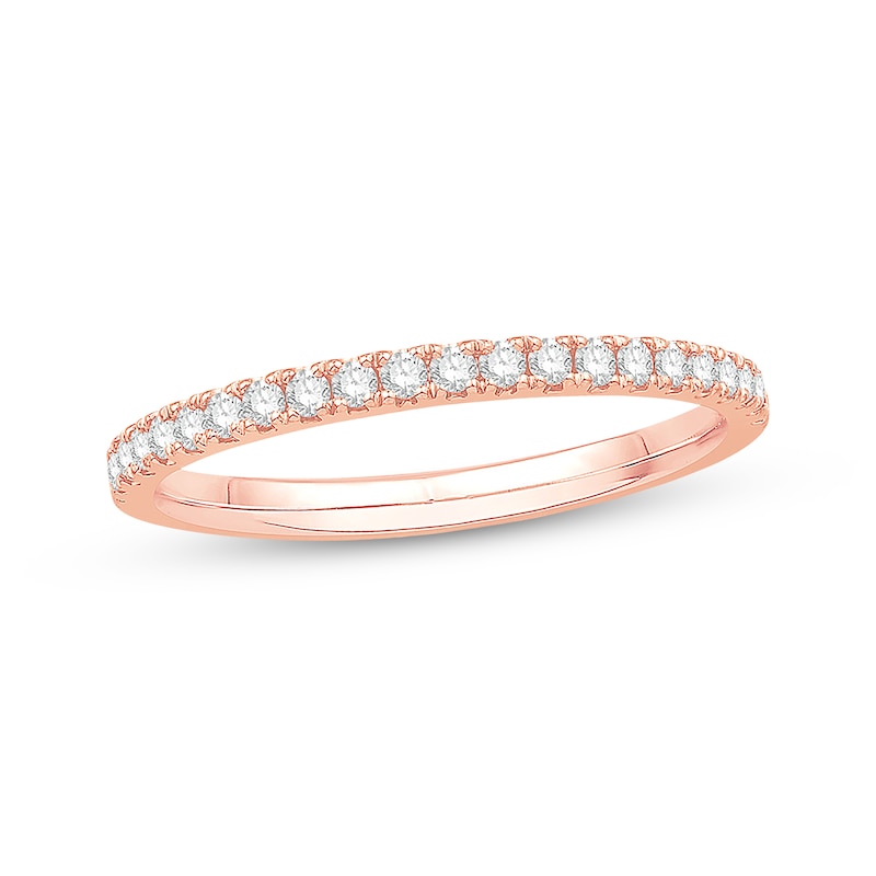 Previously Owned Colorless Diamond Band 1/4 ct tw Round-Cut 14K Rose Gold
