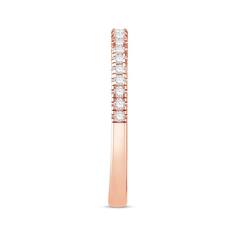 Previously Owned Colorless Diamond Band 1/4 ct tw Round-Cut 14K Rose Gold