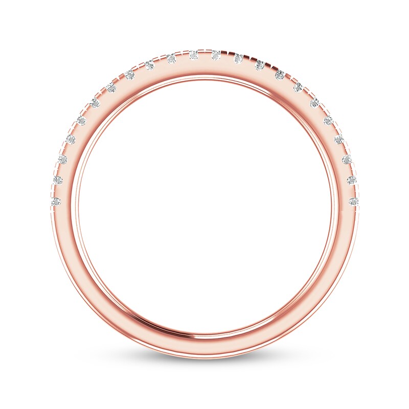 Previously Owned Colorless Diamond Band 1/4 ct tw Round-Cut 14K Rose Gold