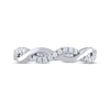 Thumbnail Image 3 of Previously Owned THE LEO Diamond Wedding Band 1/5 ct tw Round-cut 14K White Gold