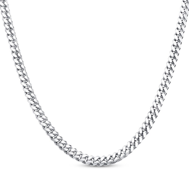 Main Image 1 of Previously Owned Miami Cuban Link Necklace Solid Sterling Silver 22&quot;