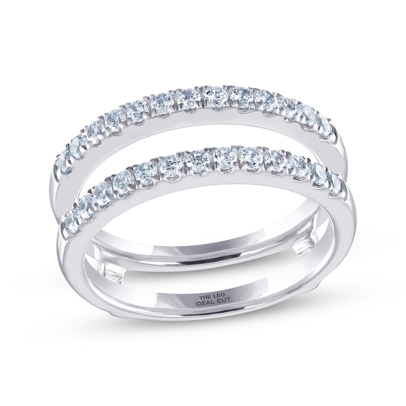 Main Image 1 of Previously Owned THE LEO Ideal Cut Diamond Enhancer Band 1/2 ct tw Round-cut 14K White Gold