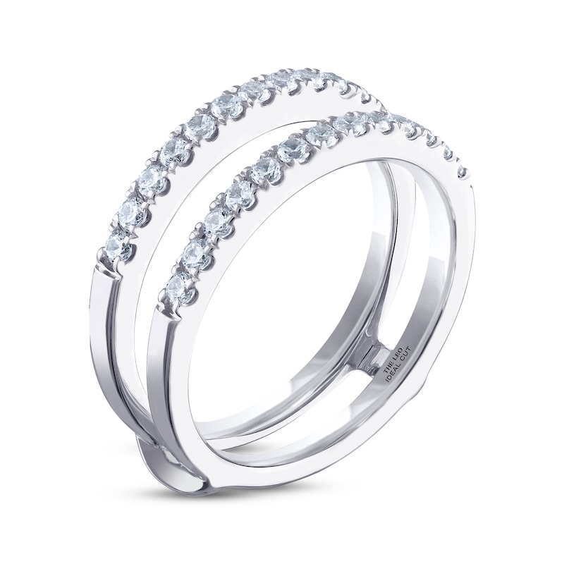Main Image 2 of Previously Owned THE LEO Ideal Cut Diamond Enhancer Band 1/2 ct tw Round-cut 14K White Gold