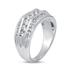 Thumbnail Image 1 of Previously Owned Men's Diamond Wedding Ring 1-1/2 ct tw Round-cut 10K White Gold