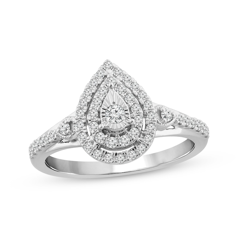 Main Image 1 of Previously Owned Diamond Engagement Ring 1/3 ct tw Round-cut 10K White Gold