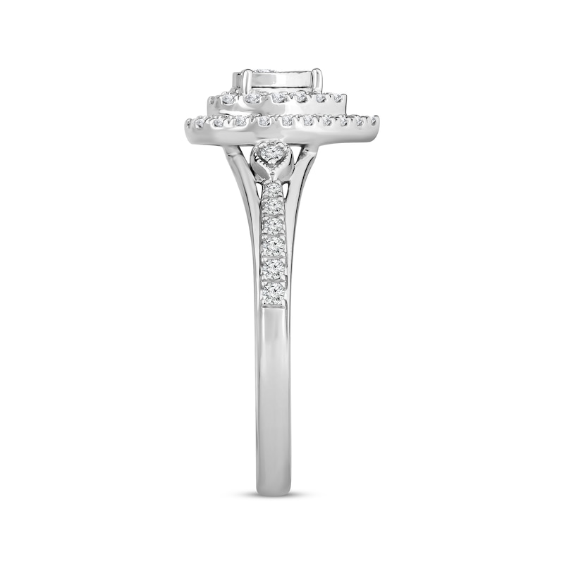 Main Image 2 of Previously Owned Diamond Engagement Ring 1/3 ct tw Round-cut 10K White Gold