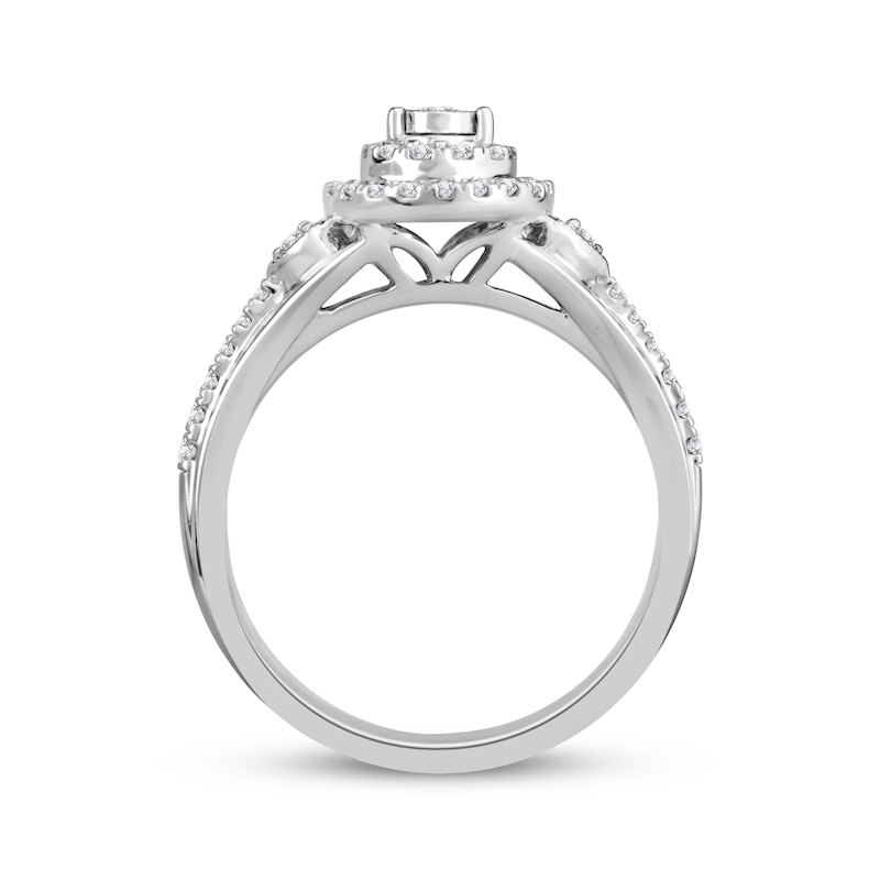 Main Image 3 of Previously Owned Diamond Engagement Ring 1/3 ct tw Round-cut 10K White Gold