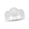Thumbnail Image 1 of Previously Owned Diamond Halo Ring 1/2 ct tw Round-cut 10K White Gold