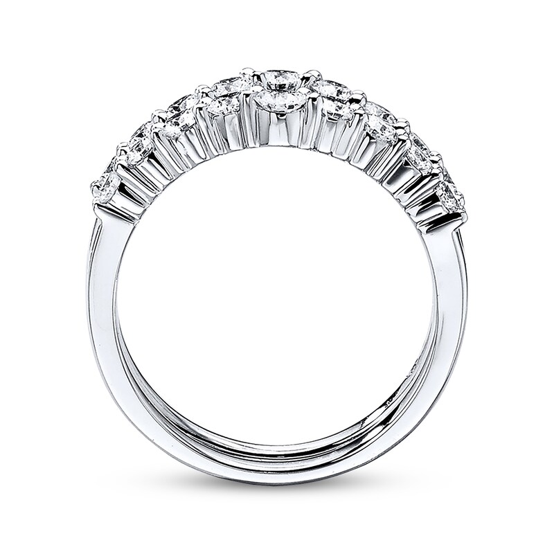 Main Image 3 of Previously Owned THE LEO Diamond Enhancer Ring 1 ct tw Round-cut 14K White Gold