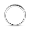 Thumbnail Image 2 of Previously Owned Men's Wedding Band 1/10 ct tw Round-cut 10K White Gold