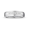 Thumbnail Image 3 of Previously Owned Men's Wedding Band 1/10 ct tw Round-cut 10K White Gold