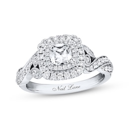 Previously Owned Neil Lane Diamond Engagement Ring 1 ct tw Cushion, Marquise & Round-cut 14K White Gold