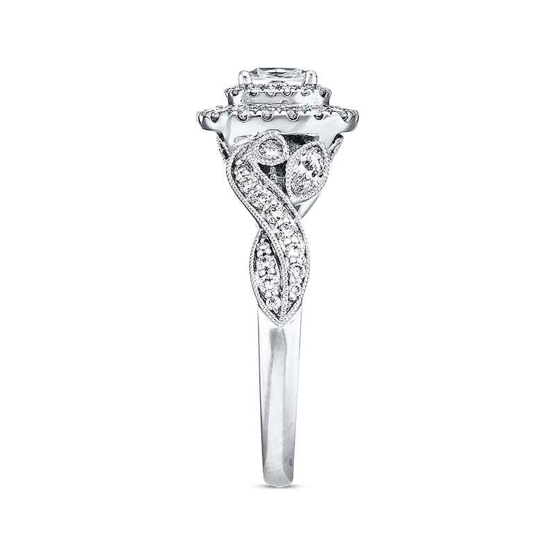 Previously Owned Neil Lane Diamond Engagement Ring 1 ct tw Cushion, Marquise & Round-cut 14K White Gold