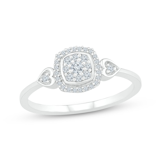 Previously Owned Heart Diamond Ring 1/6 ct tw 10K White Gold