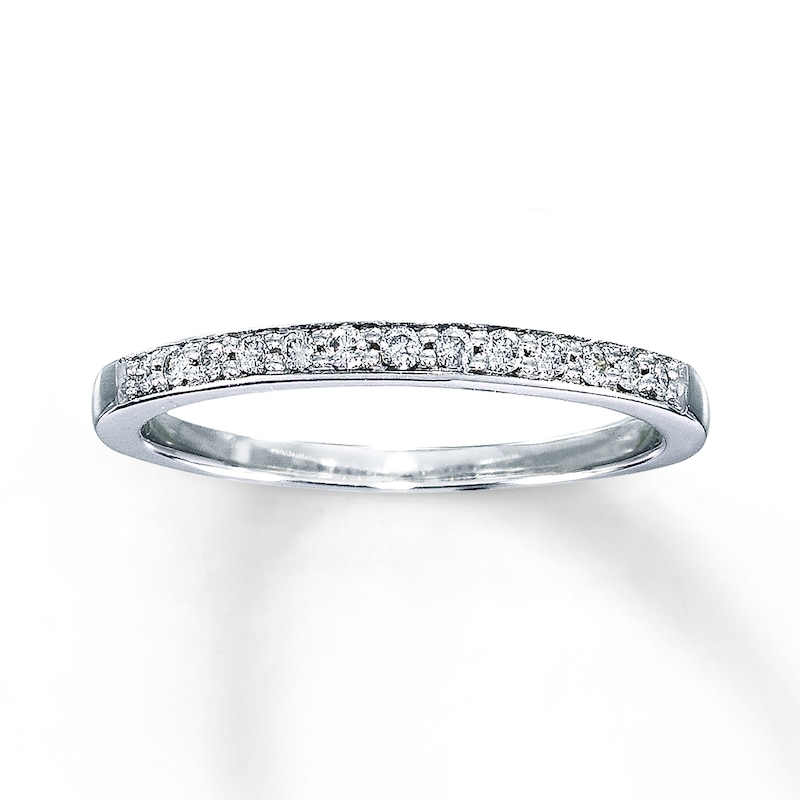 Previously Owned Diamond Anniversary Band 1/8 ct tw Round-cut 10K White Gold