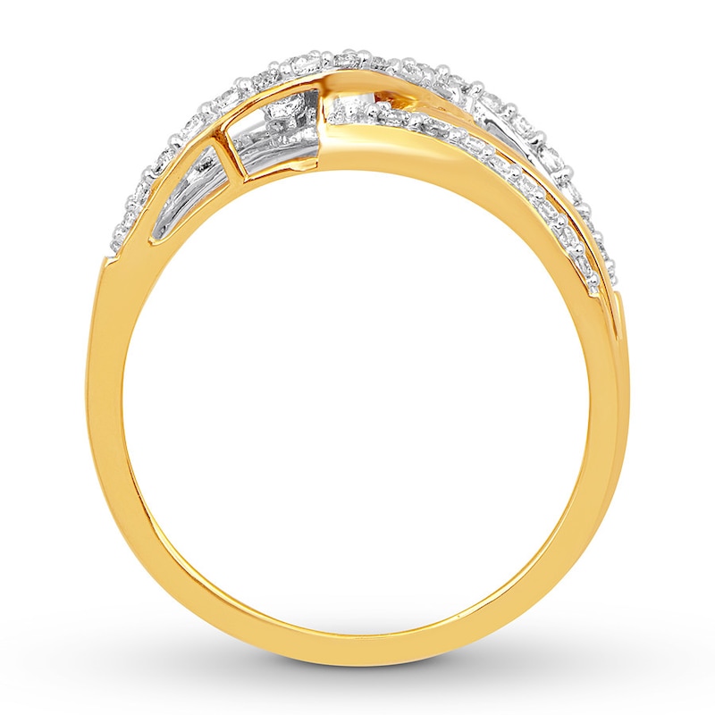 Main Image 2 of Previously Owned Diamond Ring 1/2 ct tw Round-cut 10K Yellow Gold