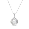 Thumbnail Image 1 of Previously Owned Textured Diamond Fashion Necklace 1/4 ct tw 10K White Gold 18&quot;