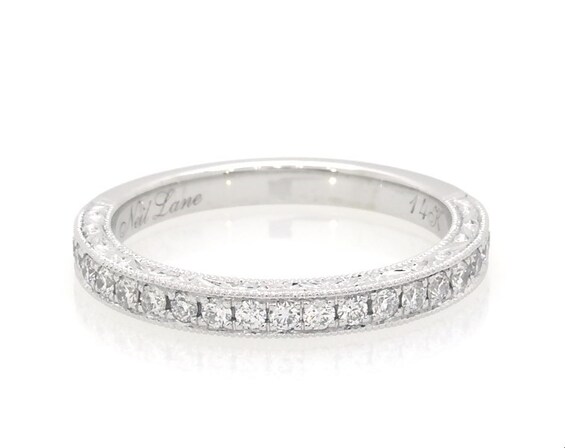 Previously Owned Neil Lane Diamond Wedding Band 1/3 ct tw 14K White Gold Size 5