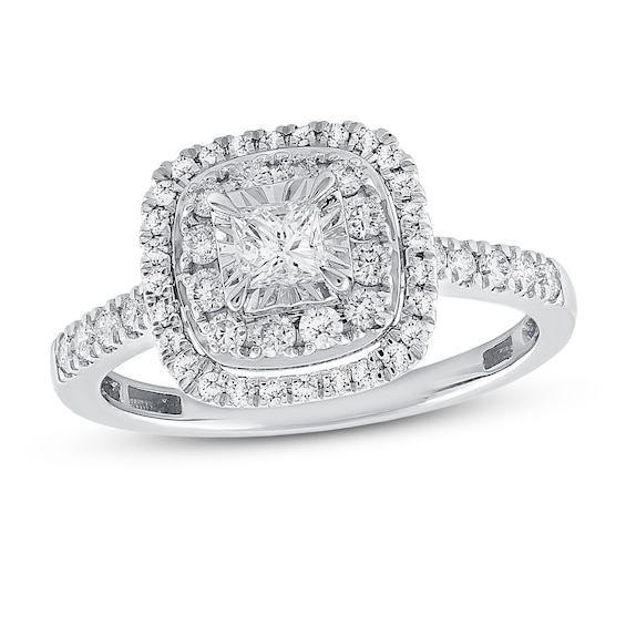 Previously Owned Diamond Engagement Ring 3/4 ct tw 14K White Gold