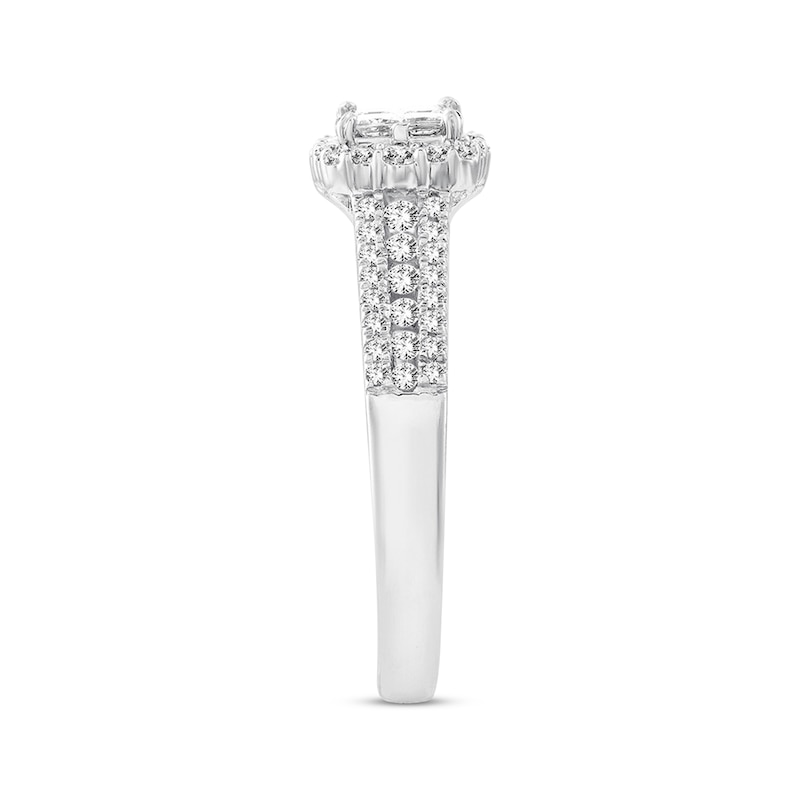 Main Image 2 of Previously Owned Diamond Engagement Ring 5/8 ct tw Princess & Round-cut 14K White Gold