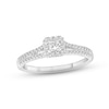Thumbnail Image 1 of Previously Owned Diamond Engagement Ring 1/2 ct tw Princess/Round 10K White Gold