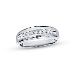 Previously Owned Men's Diamond Wedding Band 1/4 ct tw 10K White Gold
