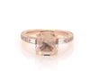 Thumbnail Image 1 of Previously Owned Neil Lane Square Emerald-Cut Morganite & Diamond Engagement Ring 3/8 ct tw 14K Rose Gold