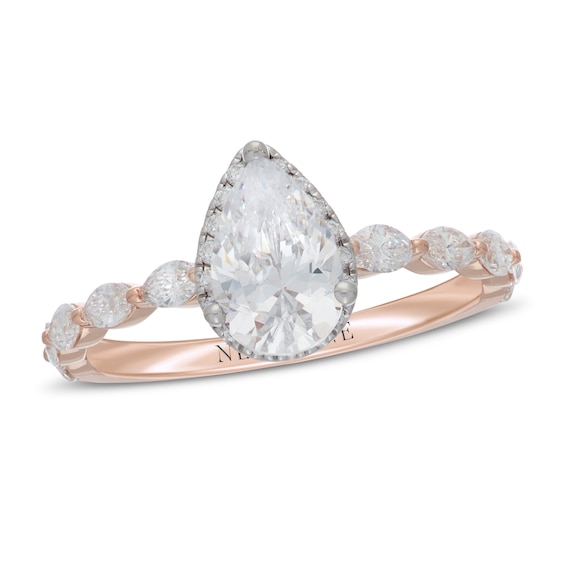 Previously Owned Neil Lane Premiere Diamond Engagement Ring 1-1/2 ct tw Pear & Marquise-cut 14K Rose Gold Size 7