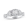 Previously Owned THE LEO Diamond Three-Stone Engagement Ring 1 ct tw Round-cut 14K White Gold