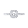 Thumbnail Image 3 of Previously Owned THE LEO Diamond Engagement Ring 5/8 ct tw Princess & Round-cut 14K White Gold