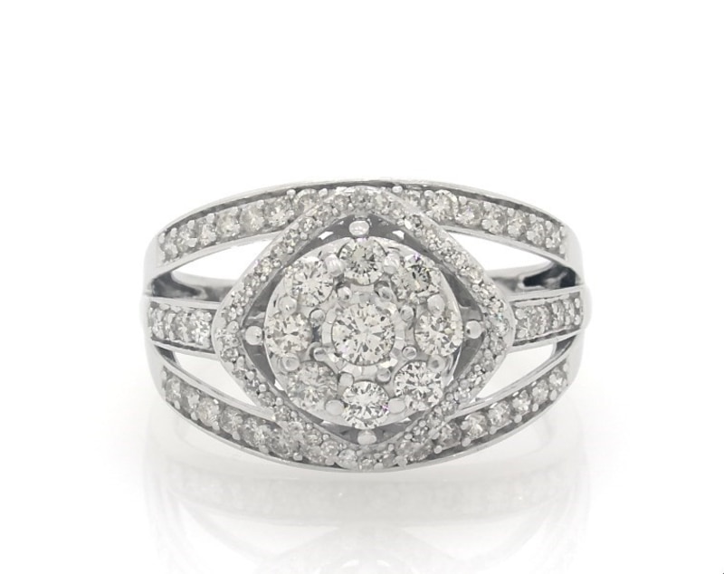 Main Image 1 of Previously Owned Diamond Ring 1 ct tw 10K White Gold