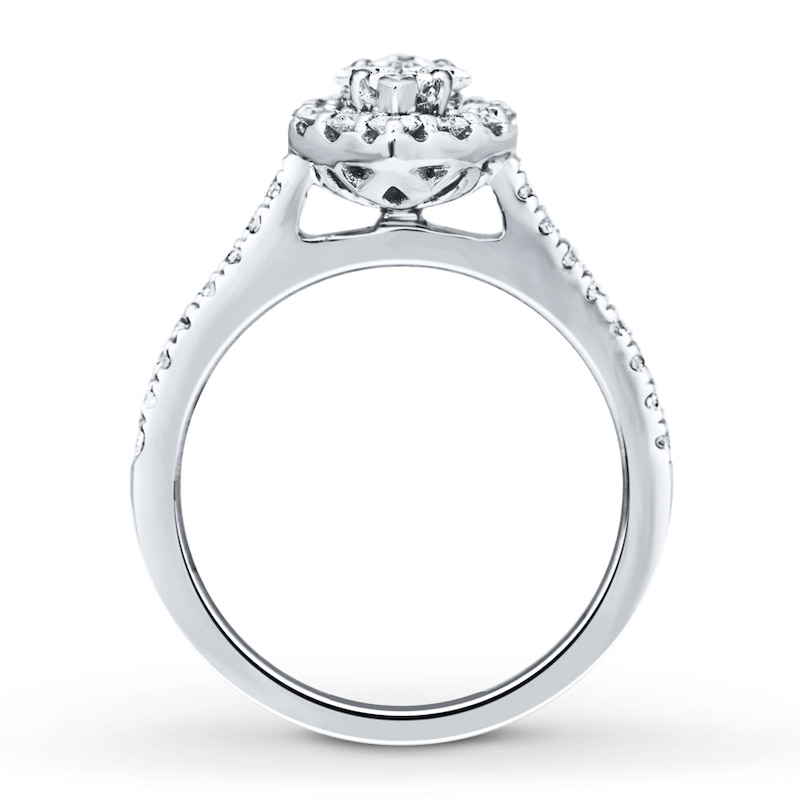 Main Image 2 of Previously Owned Engagement Ring 1 ct tw Diamonds 14K White Gold