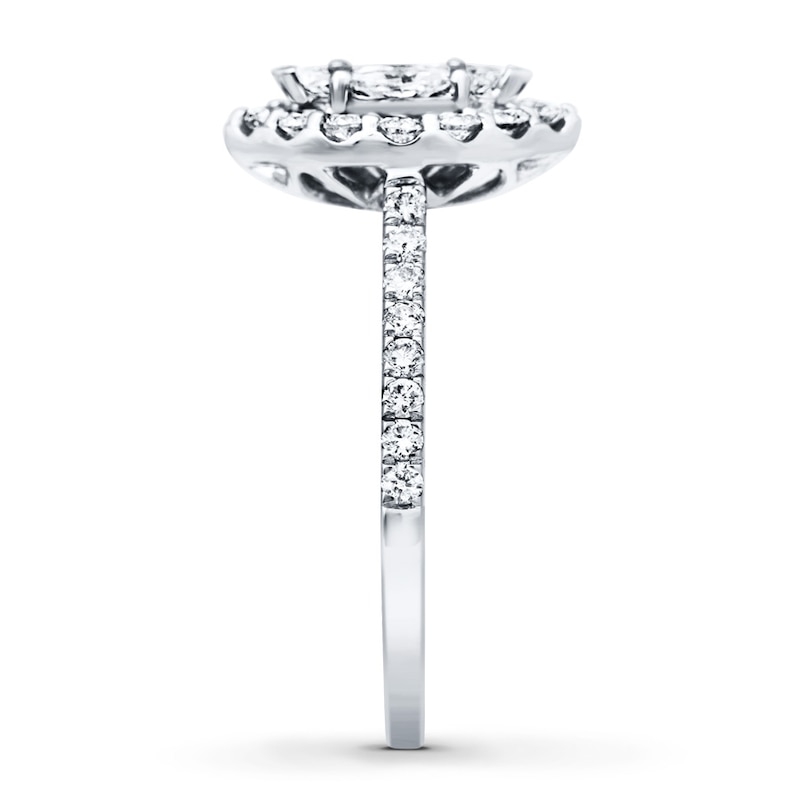 Main Image 3 of Previously Owned Engagement Ring 1 ct tw Diamonds 14K White Gold