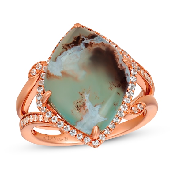 Previously Owned Le Vian Aquaprase Ring White Topaz 14K Strawberry Gold
