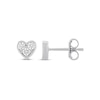 Thumbnail Image 1 of Previously Owned Diamond Heart Earrings 1/4 ct tw Round-cut 10K White Gold