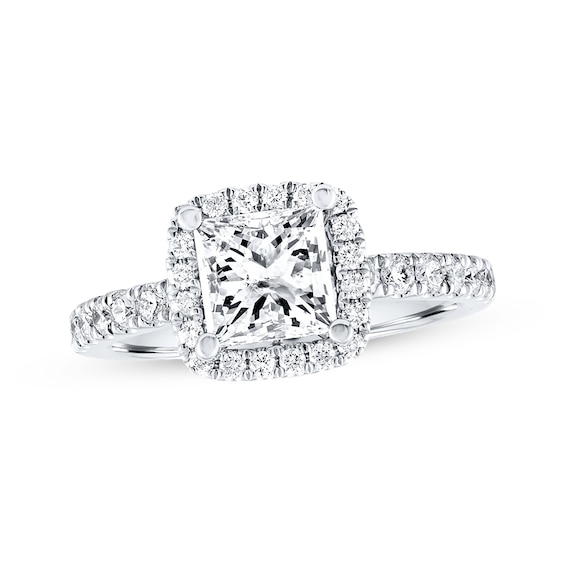 Previously Owned Princess-cut Diamond Engagement Ring 2 ct tw 14K White Gold