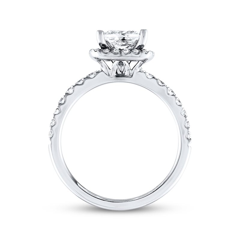 Main Image 3 of Previously Owned Princess-cut Diamond Engagement Ring 2 ct tw 14K White Gold
