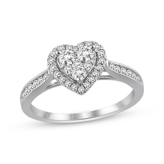 Previously Owned Diamond Engagement Ring 1/2 ct tw Round-cut 14K White Gold