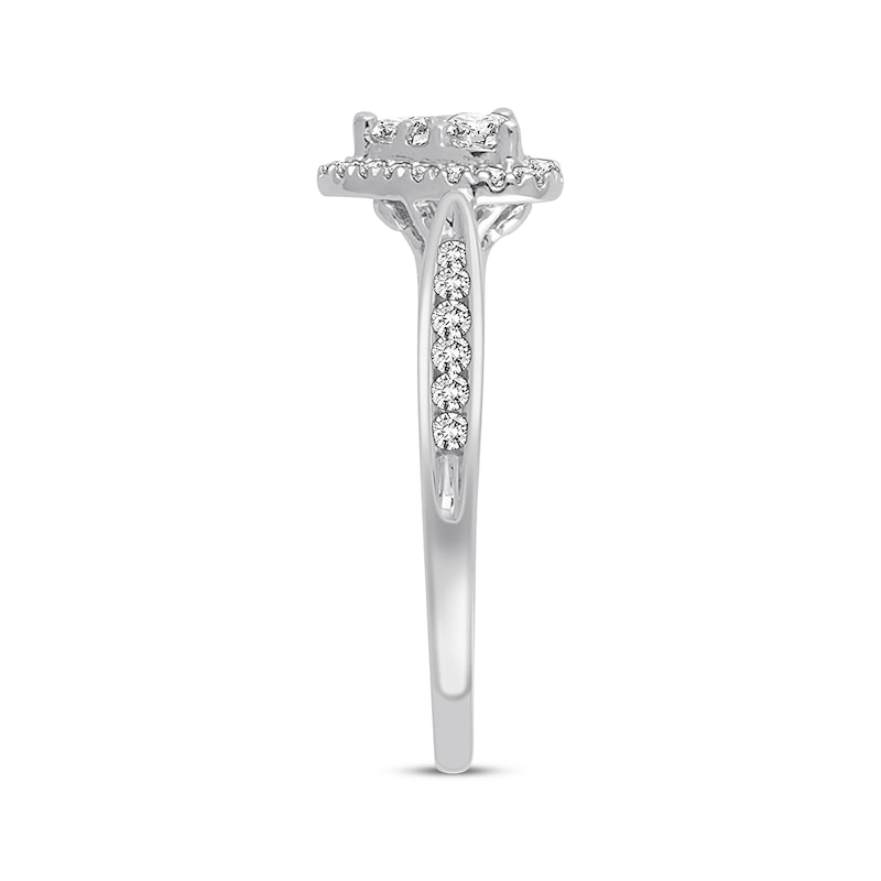 Main Image 2 of Previously Owned Diamond Engagement Ring 1/2 ct tw Round-cut 14K White Gold