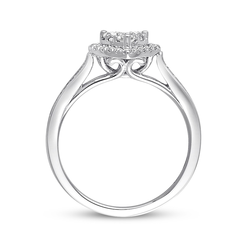 Main Image 3 of Previously Owned Diamond Engagement Ring 1/2 ct tw Round-cut 14K White Gold